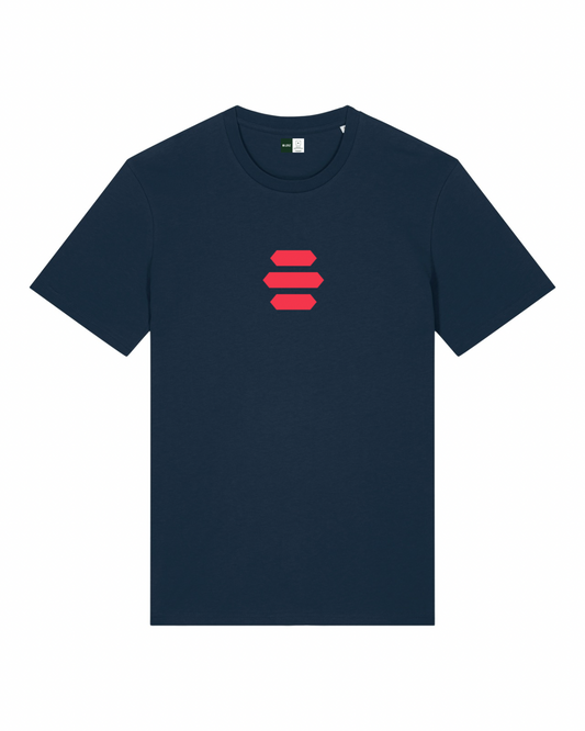T-SHIRT LERZ LOGO CHEST NAVY LOGO CORAL