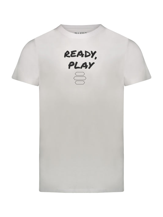 LERZ T-SHIRT READY, PLAY WHITE