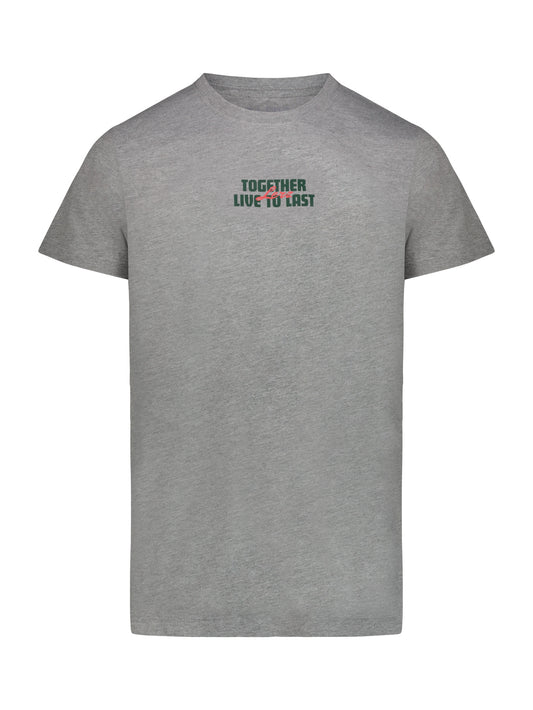 LERZ T-SHIRT TOGETHER LIVE TO LAST MELANGE GREY