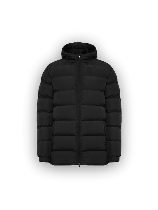 LERZ PADDED WINTER JACKET NERO CON LOGO NERO
