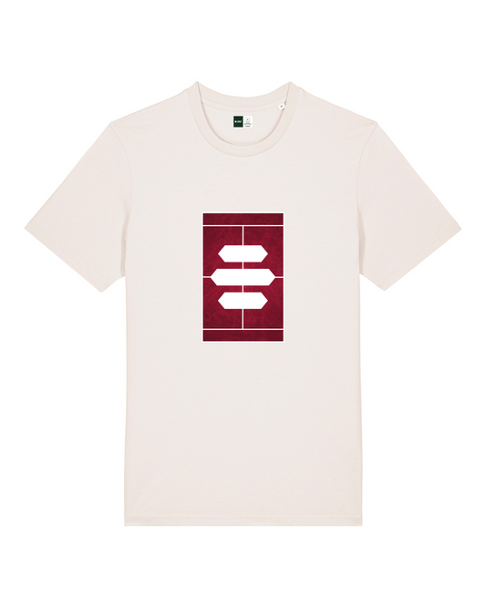 LERZ T-SHIRT COURT LOGO BORDEAUX SAND
