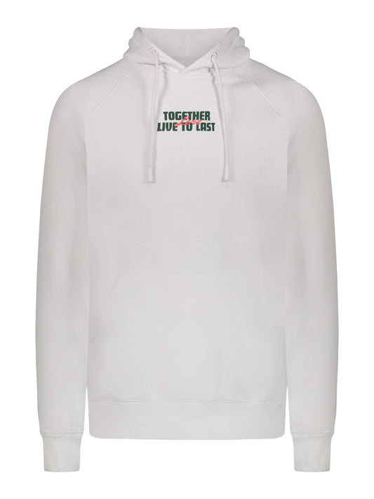 LERZ ESSENTIAL HOODIE TOGETHER LIVE TO LAST WHITE