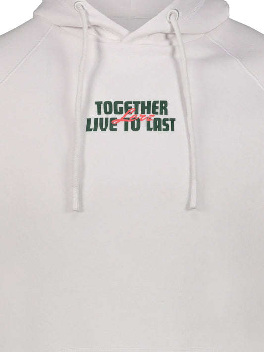 LERZ ESSENTIAL HOODIE TOGETHER LIVE TO LAST WHITE