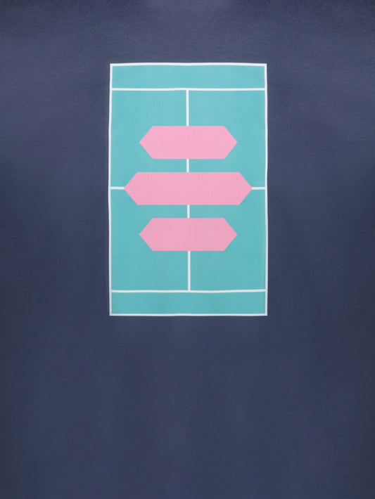 LERZ T-SHIRT TENNIS COURT BLUE DENIM 