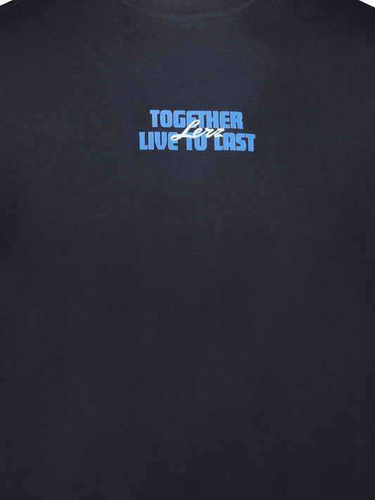 LERZ T-SHIRT TOGETHER LIVE TO LAST BLU NAVY