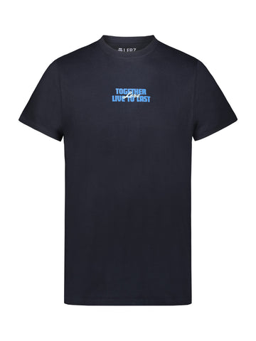 LERZ T-SHIRT TOGETHER LIVE TO LAST BLU NAVY