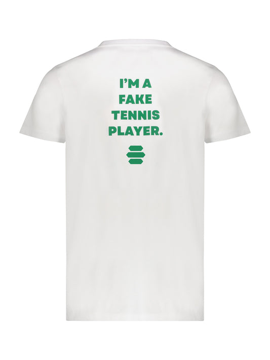 LERZ I'M A FAKE TENNIS PLAYER WHITE T-SHIRT