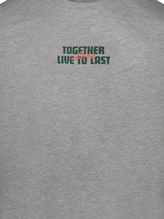 LERZ T-SHIRT TOGETHER LIVE TO LAST GRIGIO MELANGE