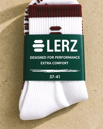 LERZ Grip Socks – Calze Pilates Antiscivolo Bianche & Bordeaux
