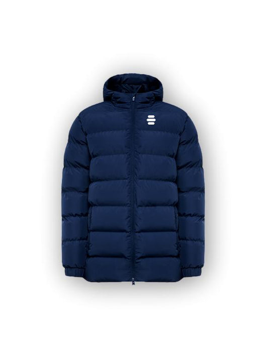 LERZ PADDED WINTER JACKET BLU NAVY CON LOGO BIANCO