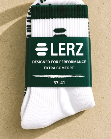 LERZ Grip Socks – Calze Pilates Antiscivolo Bianche & Dark Green