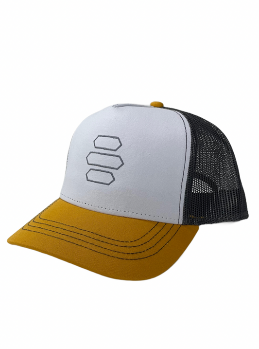 LERZ LIFESTYLE HAT GRIGIO BIANCO E GIALLO